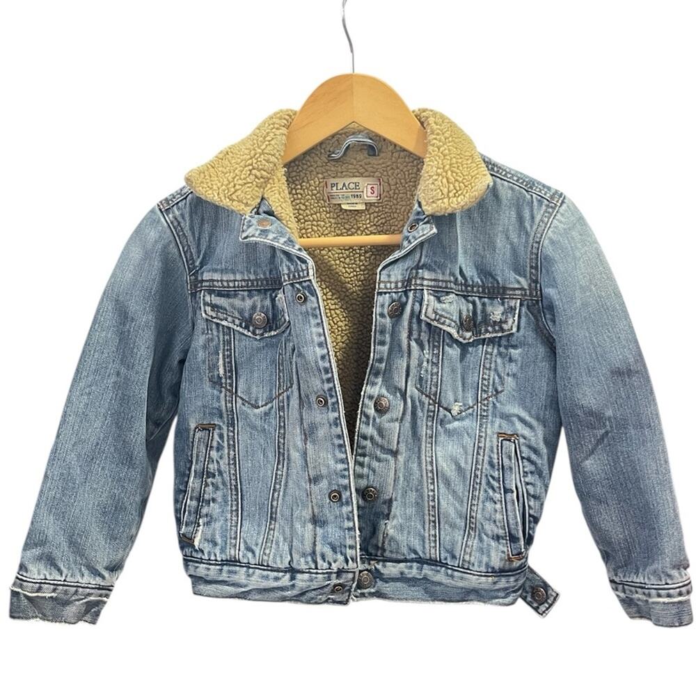 Children’s Place Sherpa Lined Denim Jacket Size‎ Small